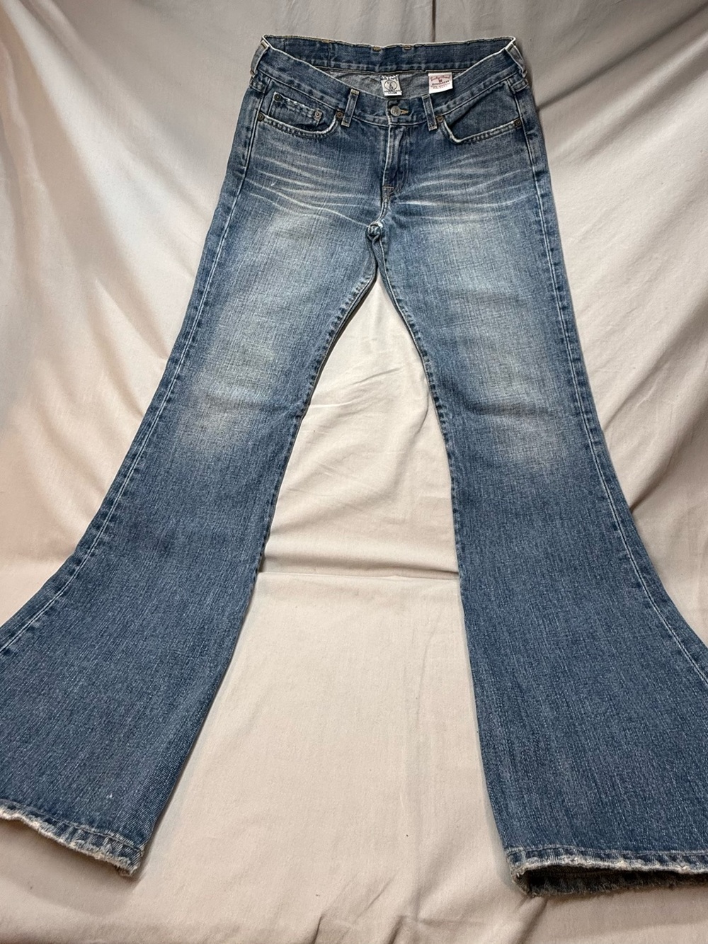 Lucky Brand Faded Blue Wide Leg/flare Jeans 100% cotton